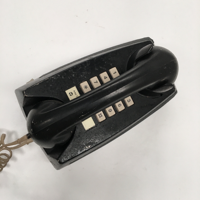PHONE, Telephone 1980s Black Touchfone Wall Mount